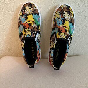 Kids Pokemon slip on tennis shoes, size 3